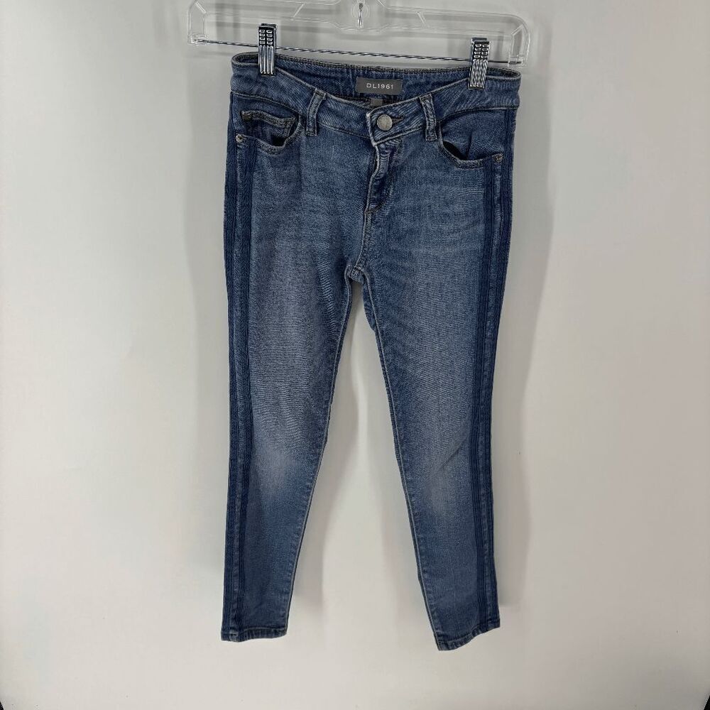 DL1961 Kid's Girls Moody Blue Distressed Chloe Skinny Denim Jeans Size 10
